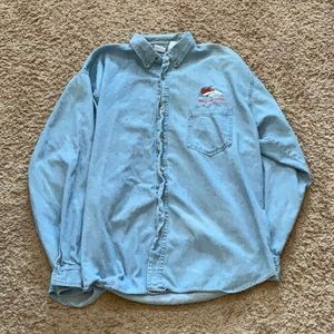 Vintage Denver Broncos Denim Button Up